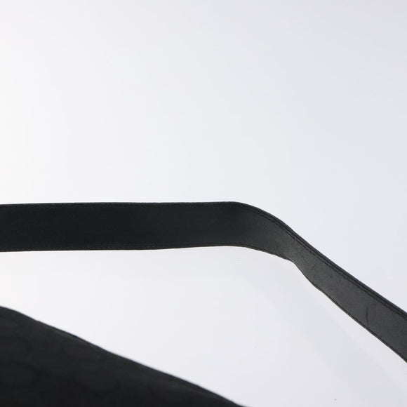 Salvatore Ferragamo Shoulder Bag Canvas Black Gold Auth BA3569