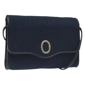 Christian Dior Trotter Canvas Shoulder Bag Navy Auth BA3570