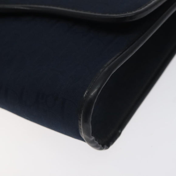 Christian Dior Trotter Canvas Shoulder Bag Navy Auth BA3570