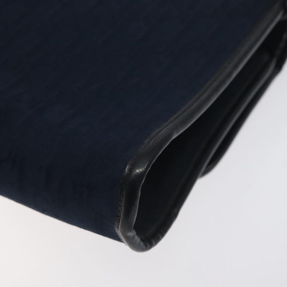 Christian Dior Trotter Canvas Shoulder Bag Navy Auth BA3570
