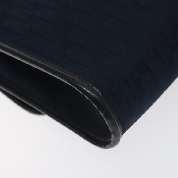 Christian Dior Trotter Canvas Shoulder Bag Navy Auth BA3570