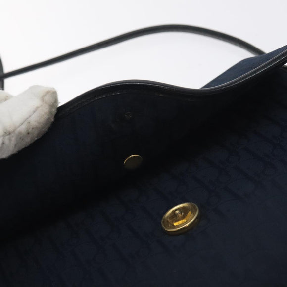 Christian Dior Trotter Canvas Shoulder Bag Navy Auth BA3570