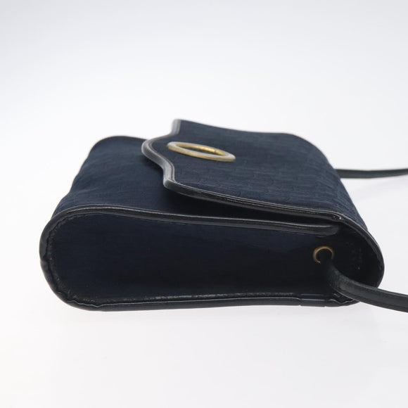 Christian Dior Trotter Canvas Shoulder Bag Navy Auth BA3570