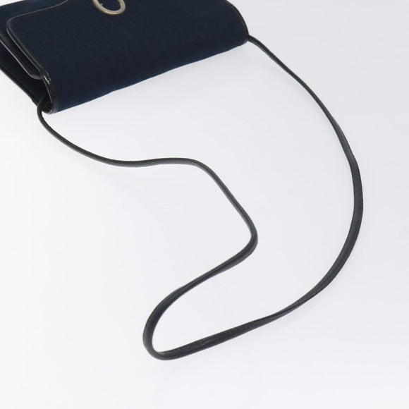 Christian Dior Trotter Canvas Shoulder Bag Navy Auth BA3570