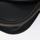 Christian Dior Shoulder Bag Leather Black Gold Auth BA3573-10
