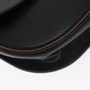 Christian Dior Shoulder Bag Leather Black Gold Auth BA3573-11