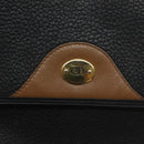 Christian Dior Shoulder Bag Leather Black Gold Auth BA3573-14