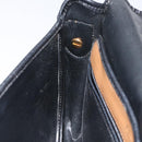 Christian Dior Shoulder Bag Leather Black Gold Auth BA3573-19