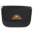 Christian Dior Shoulder Bag Leather Black Gold Auth BA3573-2