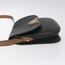 Christian Dior Shoulder Bag Leather Black Gold Auth BA3573-5