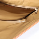 CELINE Macadam Canvas Shoulder Bag Beige Auth BA3577-19