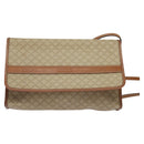 CELINE Macadam Canvas Shoulder Bag Beige Auth BA3577-13