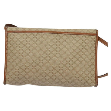 CELINE Macadam Canvas Shoulder Bag Beige Auth BA3577 - 0