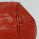 Chloe Etel Handtas Leer 2-weg Oranje Goud Auth BA3578-14