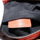 Chloe Etel Handtas Leer 2-weg Oranje Goud Auth BA3578-12