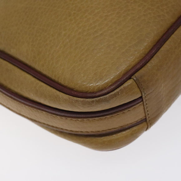 CARTIER Must Line Shoulder Bag Leather Brown Gold Auth BA3580