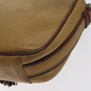 CARTIER Must Line Shoulder Bag Leather Brown Gold Auth BA3580-12