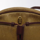 CARTIER Must Line Shoulder Bag Leather Brown Gold Auth BA3580-14