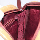 CARTIER Must Line Shoulder Bag Leather Brown Gold Auth BA3580-19