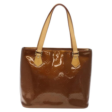 LOUIS VUITTON Monogram Vernis Houston Hand Bag Bronze M91122 LV Auth BA3582 - 0