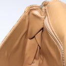 CELINE Macadam Canvas Shoulder Bag Brown Gold Auth BA3592-20