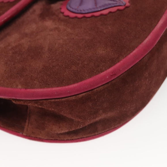 SAINT LAURENT Shoulder Bag Suede Brown Auth BA3599