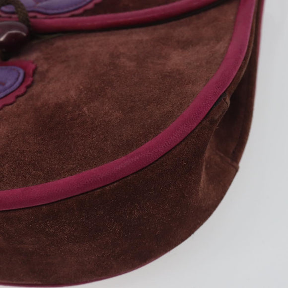 SAINT LAURENT Umhängetasche Wildleder Braun Auth BA3599