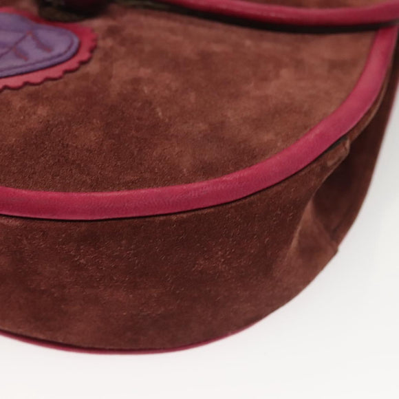 SAINT LAURENT Shoulder Bag Suede Brown Auth BA3599