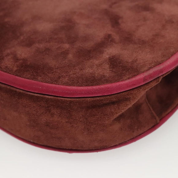 SAINT LAURENT Shoulder Bag Suede Brown Auth BA3599