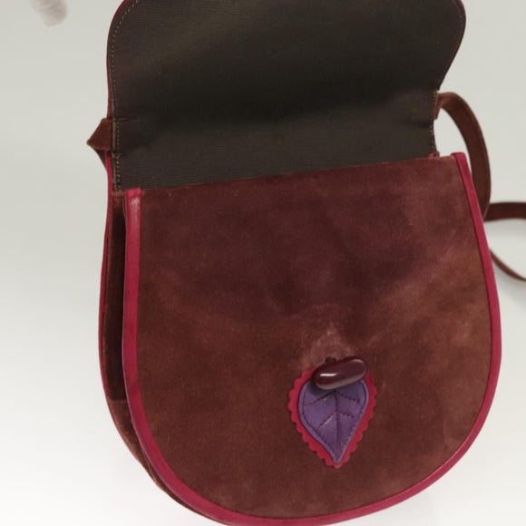 SAINT LAURENT Shoulder Bag Suede Brown Auth BA3599