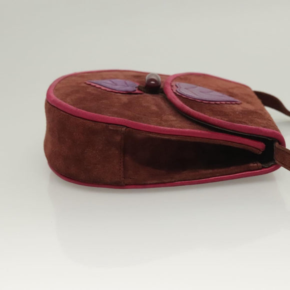 SAINT LAURENT Shoulder Bag Suede Brown Auth BA3599