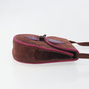SAINT LAURENT Umhängetasche Wildleder Braun Auth BA3599-3