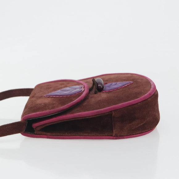 SAINT LAURENT Umhängetasche Wildleder Braun Auth BA3599