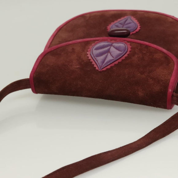 SAINT LAURENT Shoulder Bag Suede Brown Auth BA3599