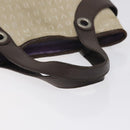 BVLGARI Logo Mania Hand Bag Canvas Beige Silver Auth BA3600-7