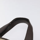 BVLGARI Logo Mania Hand Bag Canvas Beige Silver Auth BA3600-8