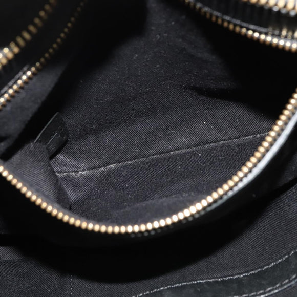 Chloe Etel Hand Bag Leather 2way Black Gold Auth BA3601