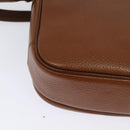 Burberrys Shoulder Bag Leather Brown Gold Auth BA3605-15