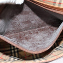 Burberrys Shoulder Bag Leather Brown Gold Auth BA3605-12