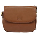 Burberrys Shoulder Bag Leather Brown Gold Auth BA3605-13