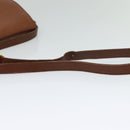 Burberrys Shoulder Bag Leather Brown Gold Auth BA3605-7