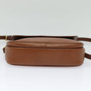 Burberrys Shoulder Bag Leather Brown Gold Auth BA3605-5