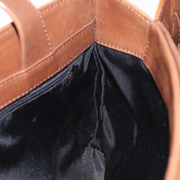 BVLGARI Logo Mania Shoulder Bag Canvas Orange Gold Auth BA3606