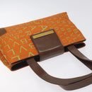 BVLGARI Logo Mania Shoulder Bag Canvas Orange Gold Auth BA3606-6