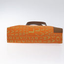 BVLGARI Logo Mania Shoulder Bag Canvas Orange Gold Auth BA3606-5