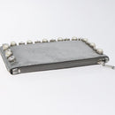 Miu Miu Pouch Leather Silver Auth BA3607-5