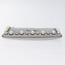 Miu Miu Pouch Leather Silver Auth BA3607-6