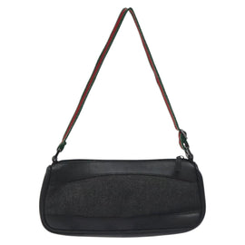 GUCCI Web Sherry Line Accessory Pouch Canvas Red Black 92820 Auth BA3614 - 0