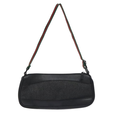 GUCCI Web Sherry Line Accessory Pouch Canvas Red Black 92820 Auth BA3614 - 0