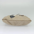 Salvatore Ferragamo Vala Hand Bag Nylon 2way Beige Silver Auth BA3615-5